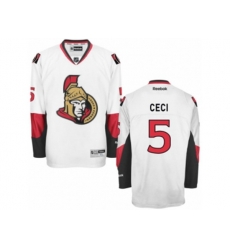 Ottawa Senators #5 Cody Ceci Authentic White Away NHL Jersey