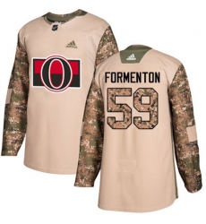Ottawa Senators #59 Alex Formenton Authentic Camo Veterans Day Practice NHL Jersey