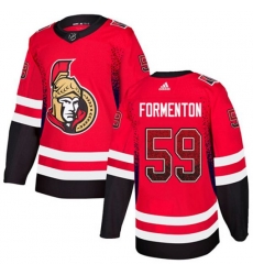 Ottawa Senators #59 Alex Formenton Authentic Red Drift Fashion NHL Jersey