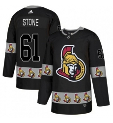 Ottawa Senators #61 Mark Stone Authentic Black Team Logo Fashion NHL Jersey