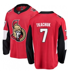 Ottawa Senators #7 Brady Tkachuk Fanatics Branded Red Home Breakaway NHL Jersey