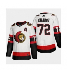 Ottawa Senators #72 Thomas Chabot White 2020-21 Authentic Player Away Stitched Hockey Jersey