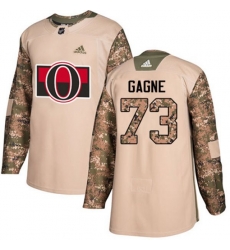 Ottawa Senators #73 Gabriel Gagne Authentic Camo Veterans Day Practice NHL Jersey