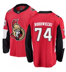 Ottawa Senators #74 Mark Borowiecki Fanatics Branded Red Home Breakaway NHL Jersey