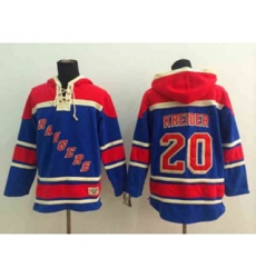 New York Rangers #20 Chris kreider blue[pullover hooded sweatshirt]