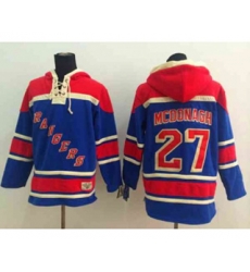 New York Rangers #27 Ryan mcdonagh blue[pullover hooded sweatshirt]