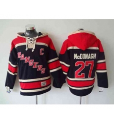 New York Rangers #27 Ryan mcdonagh dk.blue-red[pullover hooded sweatshirt][patch C]