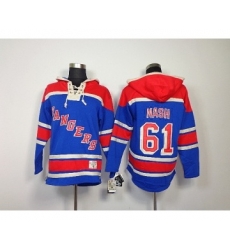 New York Rangers #61 Rick Nash blue[pullover hooded sweatshirt]