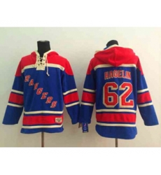 New York Rangers #62 Carl Hagelin blue[pullover hooded sweatshirt]