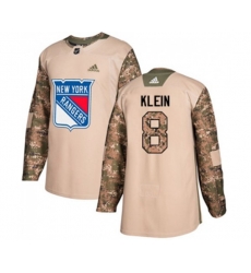 Adidas New York Rangers #8 Kevin Klein Authentic Camo Veterans Day Practice NHL Jersey