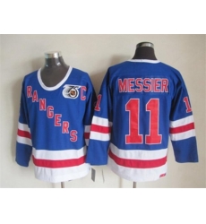 New York Rangers #11 Mark Messier blue jerseys[m&n 75th]