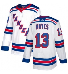 New York Rangers #13 Kevin Hayes Authentic White Away NHL Jersey