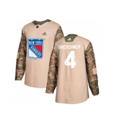 New York Rangers #4 Ron Greschner Camo Authentic Veterans Day Stitched NHL Jersey