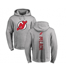 New Jersey Devils #31 Eddie Lack Ash Backer Pullover Hoodie