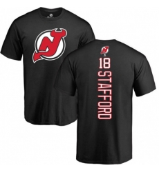 New Jersey Devils #18 Drew Stafford Black Backer T-Shirt
