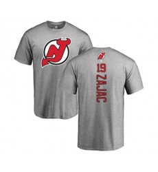 New Jersey Devils #19 Travis Zajac Ash Backer T-Shirt