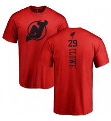 New Jersey Devils #29 Ryane Clowe Red One Color Backer T-Shirt