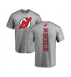 New Jersey Devils #30 Martin Brodeur Ash Backer T-Shirt