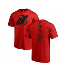 New Jersey Devils #45 Sami Vatanen Red One Color Backer T-Shirt
