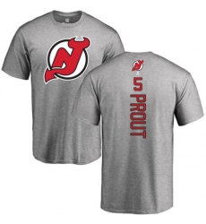 New Jersey Devils #5 Dalton Prout Ash Backer T-Shirt