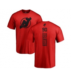 New Jersey Devils #90 Marcus Johansson Red One Color Backer T-Shirt