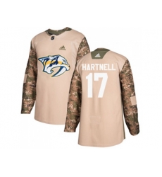 Nashville Predators #17 Scott Hartnell Camo Authentic Veterans Day Stitched NHL Jersey