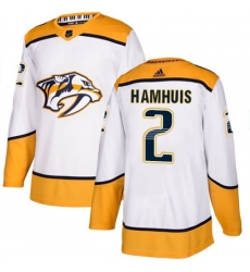 Nashville Predators #2 Dan Hamhuis Authentic White Away NHL Jersey