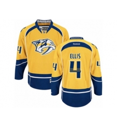 Nashville Predators #4 Ryan Ellis Authentic Gold Home NHL Jersey