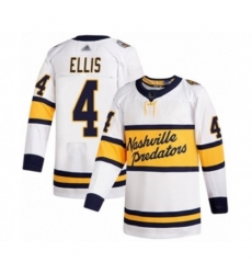 Nashville Predators #4 Ryan Ellis Authentic White 2020 Winter Classic Hockey Jersey