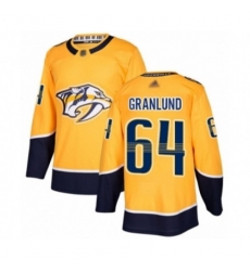 Nashville Predators #64 Mikael Granlund Authentic Gold Home Hockey Jersey