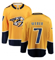 Nashville Predators #7 Yannick Weber Fanatics Branded Gold Home Breakaway NHL Jersey