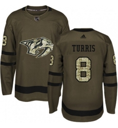 Nashville Predators #8 Kyle Turris Authentic Green Salute to Service NHL Jersey