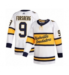 Nashville Predators #9 Filip Forsberg Authentic White 2020 Winter Classic Hockey Jersey