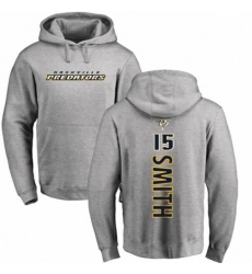 Nashville Predators #15 Craig Smith Ash Backer Pullover Hoodie
