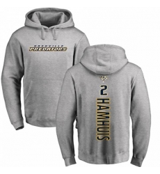 Nashville Predators #2 Dan Hamhuis Ash Backer Pullover Hoodie