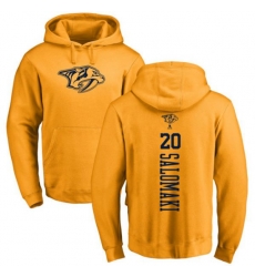 Nashville Predators #20 Miikka Salomaki Gold One Color Backer Pullover Hoodie