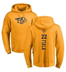 Nashville Predators #22 Kevin Fiala Gold One Color Backer Pullover Hoodie