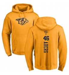 Nashville Predators #46 Pontus Aberg Gold One Color Backer Pullover Hoodie