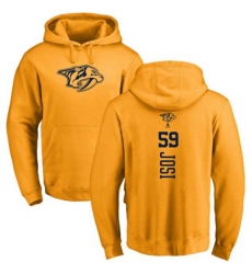 Nashville Predators #59 Roman Josi Gold One Color Backer Pullover Hoodie
