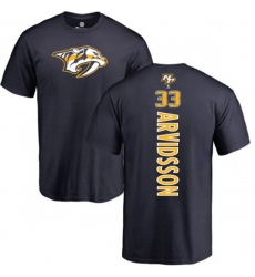 Nashville Predators #33 Viktor Arvidsson Navy Blue Backer T-Shirt