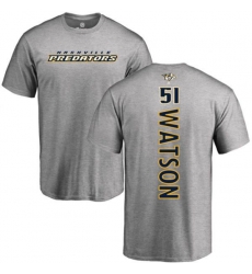 Nashville Predators #51 Austin Watson Ash Backer T-Shirt