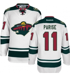 Minnesota Wild #11 Zach Parise Authentic White Away NHL Jersey