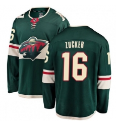 Minnesota Wild #16 Jason Zucker Fanatics Branded Green Home Breakaway NHL Jersey