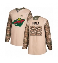 Minnesota Wild #22 Kevin Fiala Authentic Camo Veterans Day Practice Hockey Jersey