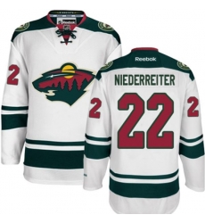 Minnesota Wild #22 Nino Niederreiter Authentic White Away NHL Jersey
