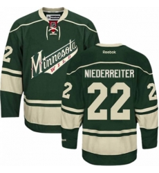 Minnesota Wild #22 Nino Niederreiter Premier Green Third NHL Jersey