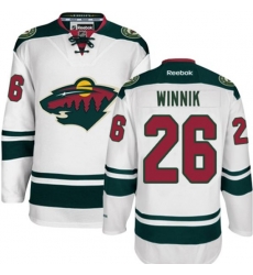 Minnesota Wild #26 Daniel Winnik Authentic White Away NHL Jersey