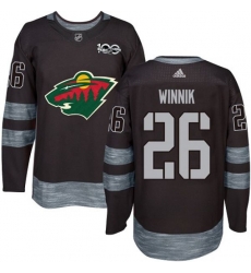 Minnesota Wild #26 Daniel Winnik Premier Black 1917-2017 100th Anniversary NHL Jersey