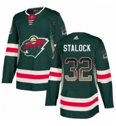 Minnesota Wild #32 Alex Stalock Authentic Green Drift Fashion NHL Jersey