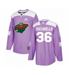 Minnesota Wild #36 Mats Zuccarello Authentic Purple Fights Cancer Practice Hockey Jersey